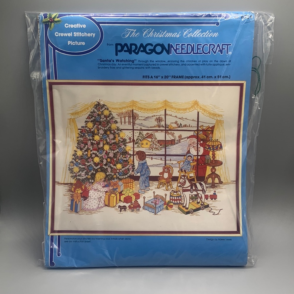 Paragon Needlecraft Santa’s Watching Christmas Collection Crewel Kit No. 6731